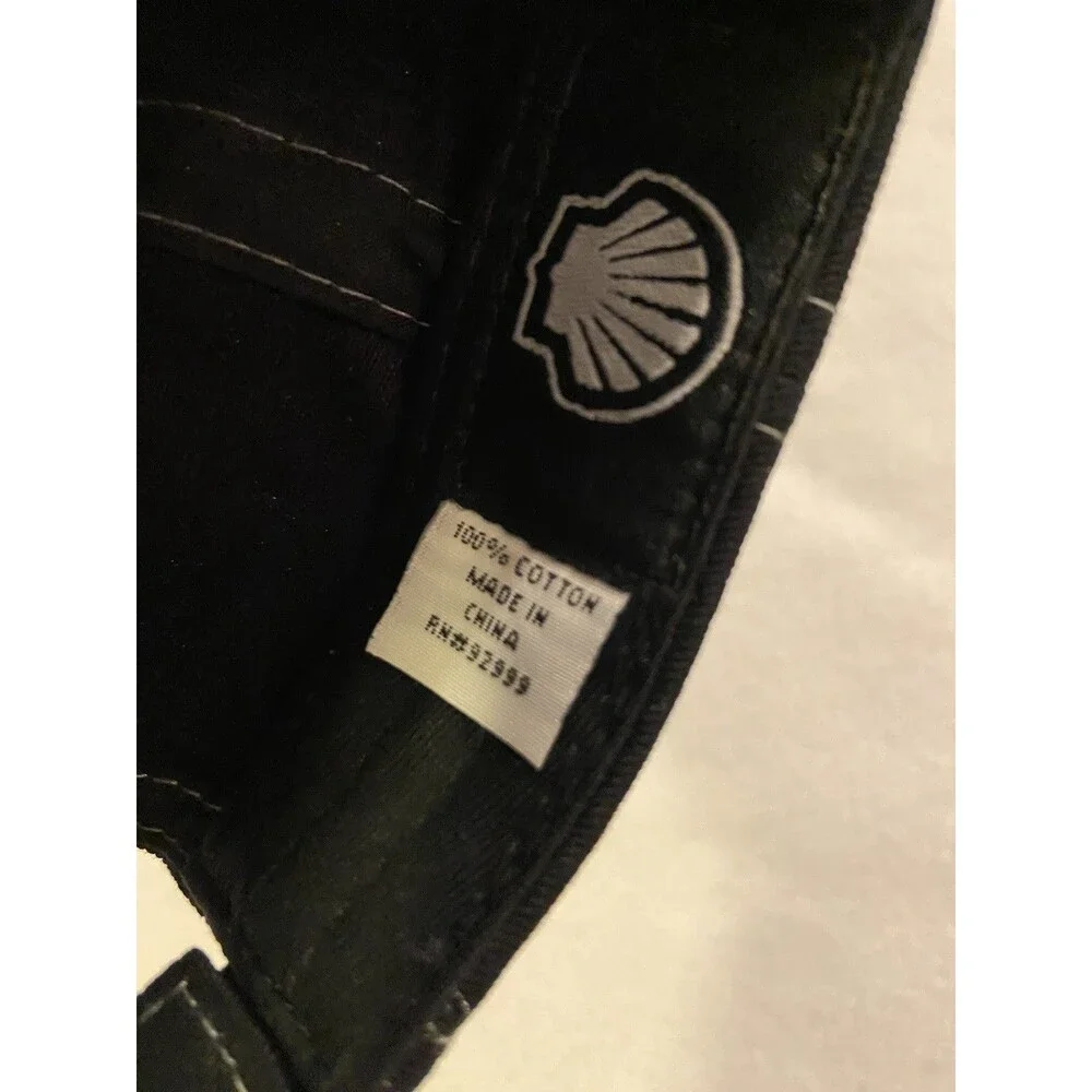 Shell Rotella Hat Men’s One Size Black Cap Cotton Metallic Coleen NEW